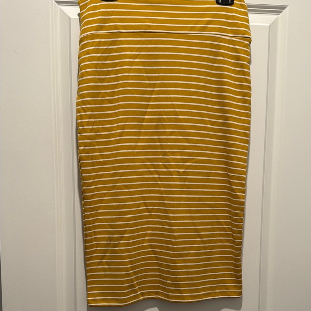 Striped Mustard Skirt